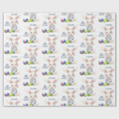 Mijn eerste paashaas Voeg kindernaam cadeau toe Cadeaupapier (Vlak)