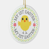 Mijn eerste paasknuppje-stipgrens keramisch ornament (Rechts)