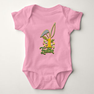 Mijn eerste paasmakreel Unisex Roze Bodysuit - Pas