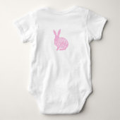 Mijn eerste paasmeisje met roze Bunny Girl Romper (Achterkant)