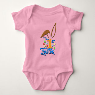 Mijn eerste paasmeisje, roze pooikpak - Pasen Romper