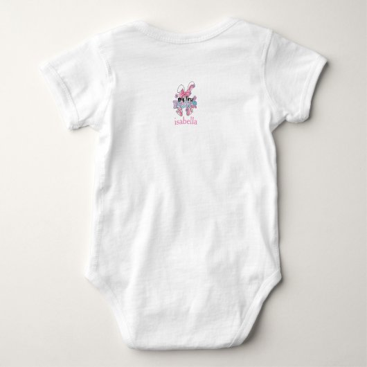 Mijn eerste paasroze bunny romper (Achterkant)