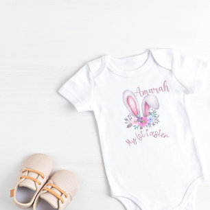 Mijn eerste paasse Waterverf Bunny Ears Bodysuit