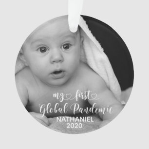 Mijn eerste pandemie-baby wereldwijd Foto Ornament