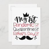 Mijn eerste pandemische Quarantine Vaderdag Briefkaart (Voorkant / Achterkant)