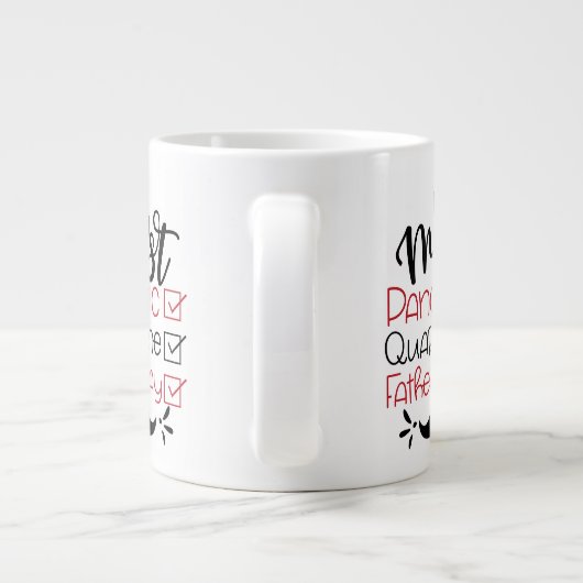 Mijn eerste pandemische Quarantine Vaderdag Grote Koffiekop (Achterkant)