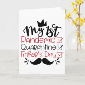 Mijn eerste pandemische Quarantine Vaderdag Kaart (Gele Bloem)
