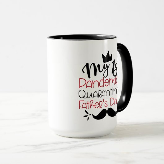 Mijn eerste pandemische Quarantine Vaderdag Mok (Voorkant rechts)