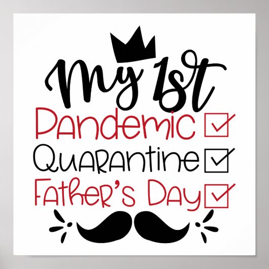Mijn eerste pandemische Quarantine Vaderdag Poster (Voorkant)