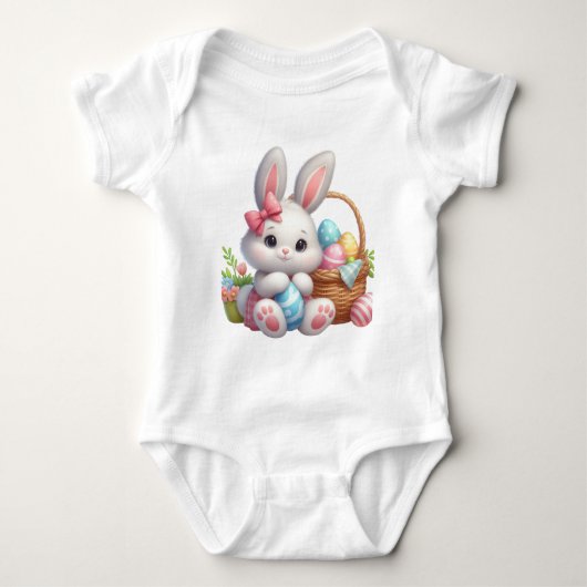 Mijn eerste Pasen 2026 Baby Body Pakket Aangepaste Romper (Voorkant)