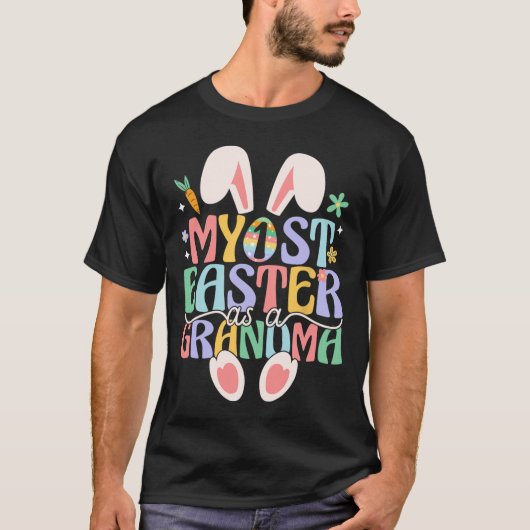 Mijn eerste Pasen als oma Funny Easter Bunny Ne T-shirt (Voorkant)