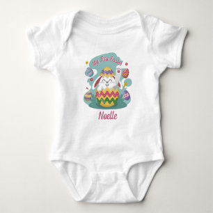 Mijn eerste Pasen Bunny en kleurrijke eieren Romper
