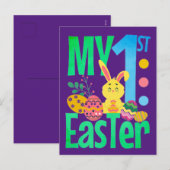 Mijn eerste Pasen Feestdagenkaart (Voorkant / Achterkant)