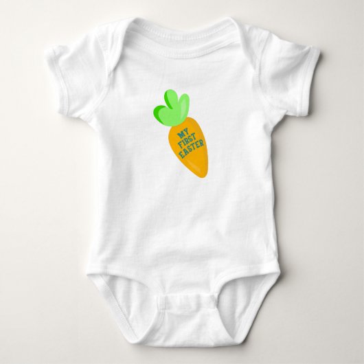 Mijn eerste Pasen Jongens Witte Baby Body Romper (Voorkant)