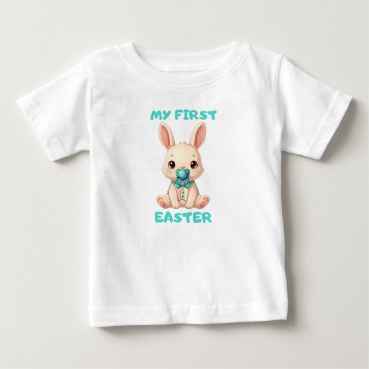 Mijn eerste Pasen – Knuffel baby konijn met fopspe (Voorkant)
