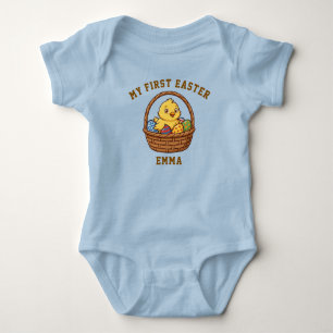 Mijn eerste Pasen Kuiken Baby Bodysuit   Aangepast