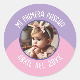 Mijn Eerste Pasen met Foto en Jaar Ronde Sticker