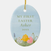 Mijn eerste Pasen schattig aangepaste waterverf Or Keramisch Ornament (Voorkant)