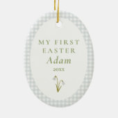 Mijn eerste Pasen schattige foto op maat Ornament (Achterkant)