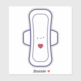 Mijn eerste periode Leuke Cartoon Menstruele Pad H Sticker