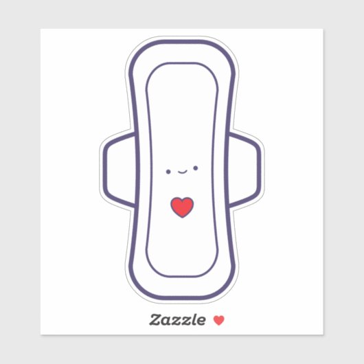 Mijn eerste periode Leuke Cartoon Menstruele Pad H Sticker (Vel)