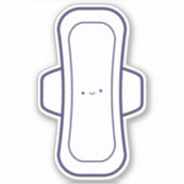 Mijn eerste periode Leuke Girly Cartoon Menstruati Sticker (Voorkant)