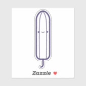 Mijn eerste periode Schattige Girly White Cartoon  Sticker (Vel)