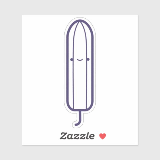 Mijn eerste periode Schattige Girly White Cartoon  Sticker (Vel)