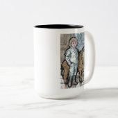 Mijn eerste Pet #4 - Surreal Odd Gothic Tweekleurige Koffiemok (Voorkant rechts)