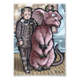Mijn eerste Pet #6 - Surreal Odd Gothic Foto Afdruk