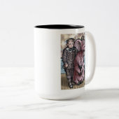Mijn eerste Pet #6 - Surreal Odd Gothic Tweekleurige Koffiemok (Voorkant rechts)