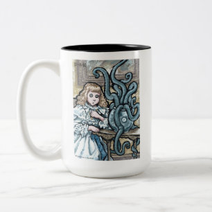 Mijn eerste Pet #7 - Surreal Odd Gothic Tweekleurige Koffiemok
