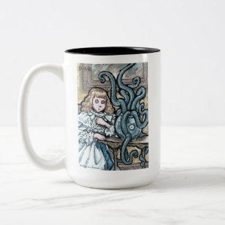 Mijn eerste Pet #7 - Surreal Odd Gothic Tweekleurige Koffiemok