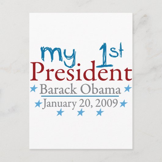 Mijn eerste President (Barack Obama) Briefkaart (Voorkant)