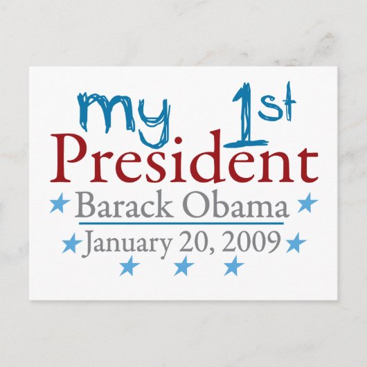 Mijn eerste President (Barack Obama) Briefkaart (Voorkant)