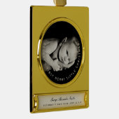 Mijn eerste prettige kerstcirkeltypografie verguld banner ornament (Rechts)