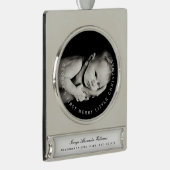 Mijn eerste prettige kerstcirkeltypografie verzilverd banner ornament (Rechts)