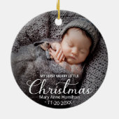 Mijn eerste prettige kerstpasgeboren Baby Keramisch Ornament (Achterkant)
