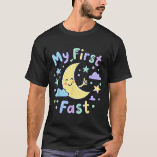 Mijn Eerste Ramadan Vasten Mooie Maan Shirt Kinder
