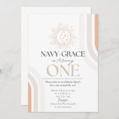 Mijn eerste reis rond de zon nodigen uit kaart (Voorkant / Achterkant)