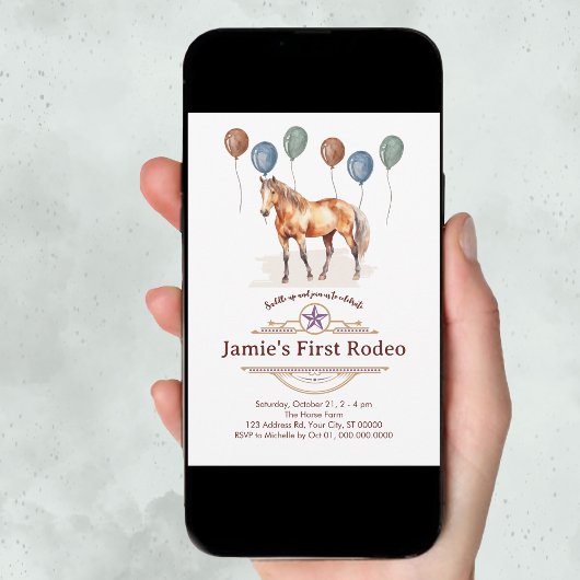 Mijn eerste Rodeo, 1e verjaardag Kaart