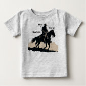 Mijn Eerste Rodeo Baby T-shirt voor Rodeo Verjaard (Voorkant)
