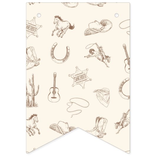 Mijn eerste Rodeo Bunting Flag Banner Neutral (Eerste vlag)