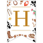 Mijn eerste Rodeo Cowboy 1e verjaardag Gelukkige V Vlaggetjes (Tweede vlag)