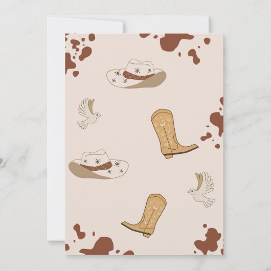 Mijn eerste Rodeo Cowboy 1e verjaardag Kaart (Achterkant)