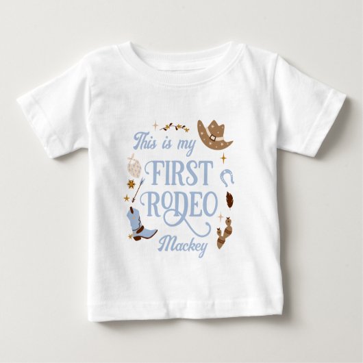 Mijn eerste Rodeo Cowboy Blue verjaardag (Voorkant)