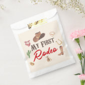 Mijn eerste Rodeo Cowboy eerste verjaardag Bedankzakje (Gezegeld)