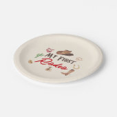 Mijn eerste Rodeo Cowboy eerste verjaardag Papieren Bordje (Gekanteld)