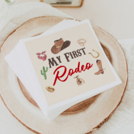 Mijn eerste Rodeo Cowboy eerste verjaardag Servet