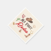 Mijn eerste Rodeo Cowboy eerste verjaardag Servet (Hoek)